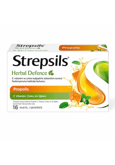 Strepsils Herbal Defence Propolis Pastil 16'lı
