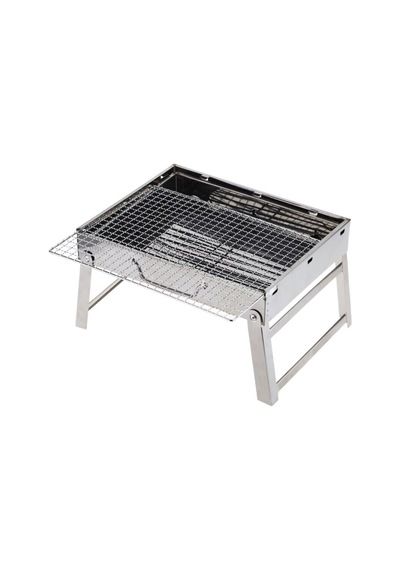 Madfox Roadtrip Portatif Katlanır Bbq Mangal Gümüş
