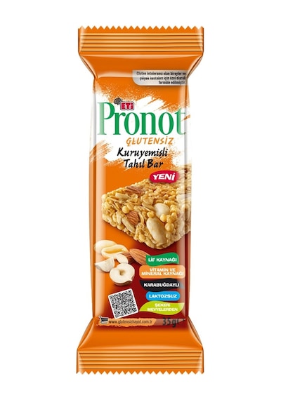 Eti Pronot Tahıl Bar 35 G Kuruyemişli Glutensiz Atıştırmalık 2'li Ekonomik Paket - 2 Adet Tarı