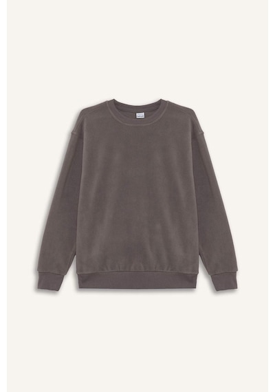 Defacto Relax Fit Bisiklet Yaka Polar Sweatshirt F3685ax25wngr308 Gri-gr308