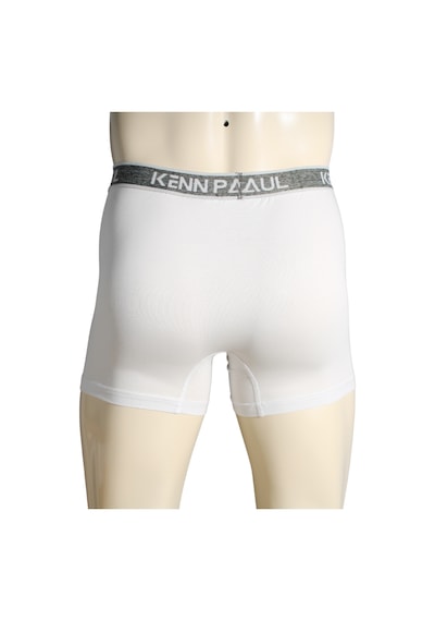 Kenn Paul Erkek Beyaz Düz Pamuklu Lüks Boxer -fitted Yumuşak Dayanıklı Çok Renkli