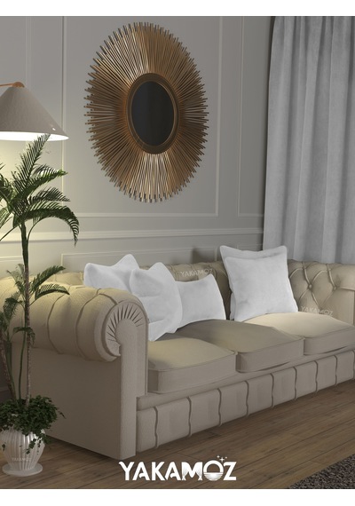 Beyaz Renk Kırlent , Yastık Kılıfı Kadife Görünümlü Velvet Touch Serisi Beyaz