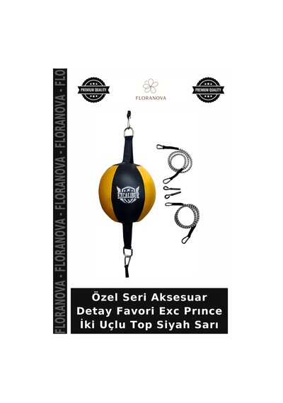 Özel Seri Aksesuar Detay Favori Exc Prınce İki Uçlu Top Siyah Sarı Siyah - Sarı