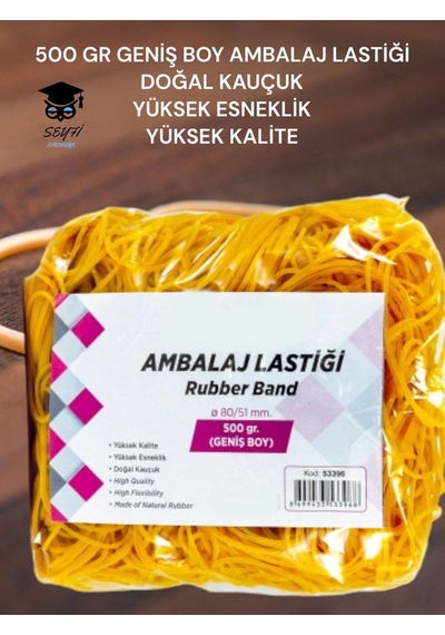 500 Gr Geniş Boy Ambalaj Lastiği Doğal Kauçuk Yüksek Esneklik Yüksek Kalite