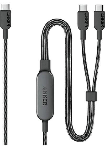 Anker 140w 2-in-1 Usb-c To Usb-c Şarj Kablosu Siyah