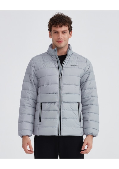 Skechers M Outerwear Padded Jacket Erkek Gri Mont S231242-035 Gri