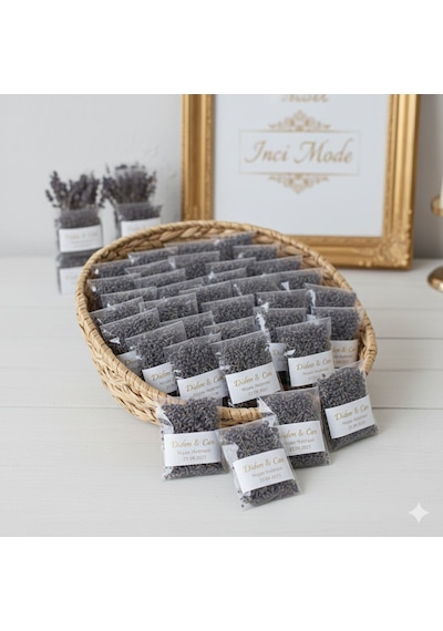 25 Adet Kişiye Özel Babyshower,dügün,nişan,kına,6 Ay Kınası,söz Özel Gün Dağıtmalık Toptan Lavanta K