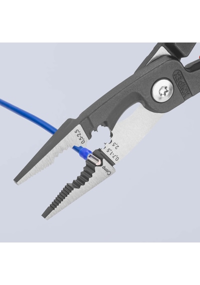 Knipex Elektrik Tesisatı Pensesi Siyah Attramentize, Çok Bileşenli Saplı 200 Mm 13 82 200