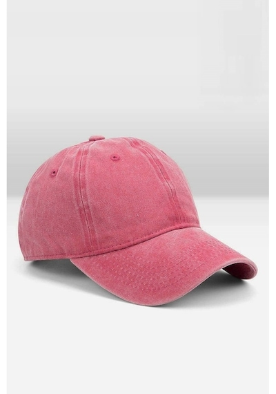 Külah Erkek Eskitme Şapka Yazlık Outdoor Kep Kasket-Pembe-Pembe-Standart