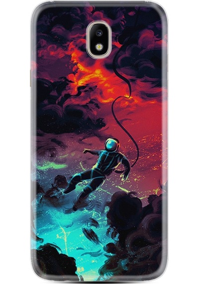 Samsung Uyumlu Galaxy J7 Pro Kilif Desenli Astronot Düserken 1696 527819191
