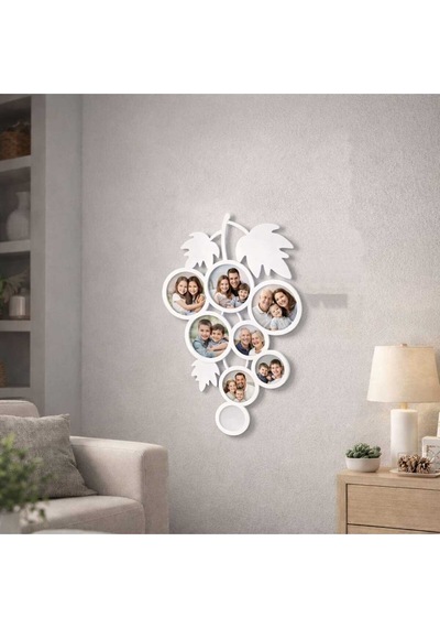 Üzüm Salkımı 8li Resim Çerçevesi Renk Seçenekli Çerçeve 40 Cm Dir.no 89