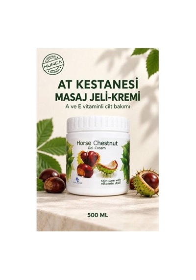 Hunca Care Cilt Bakım Kremi At Kestanesi 500 Ml Beyaz