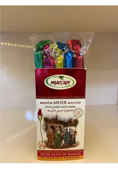 Maccun Manisa Mesir Macunu 5'li Çubuk 105 Gr Doğal Bitki Ve Baharatlarla Hazırlanmış