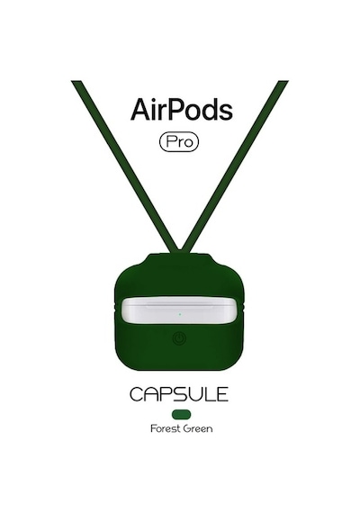 Blogy Apple Uyumlu AirPods Pro İle Silikon Kılıf Forest Green
