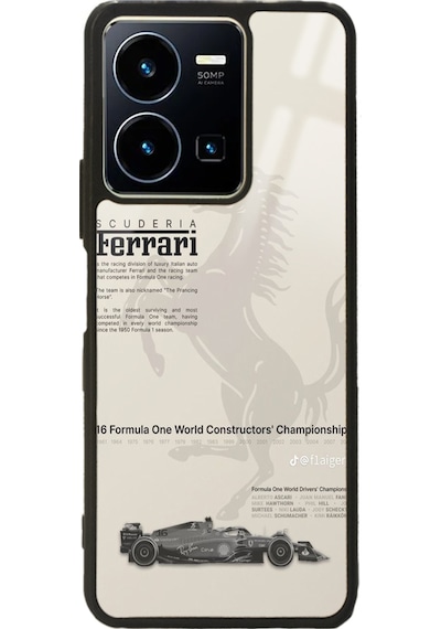 Vivo Y22s Ferrari Tasarımlı Glossy Telefon Kılıfı Çok Renkli