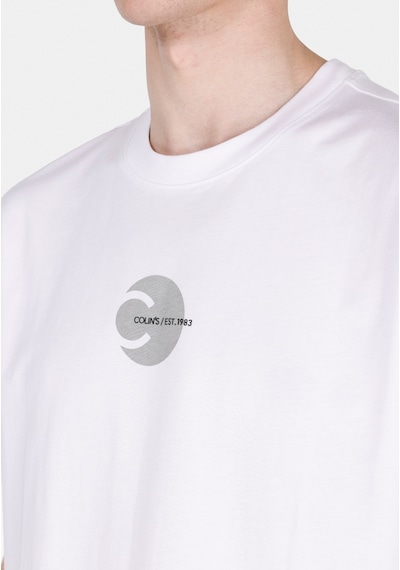 Colin's Colins Comfort Fit Yuvarlak Yaka Düz Erkek Beyaz Kısa Kol Tişört Cl1074515 Q1.v1 Wht Beyaz