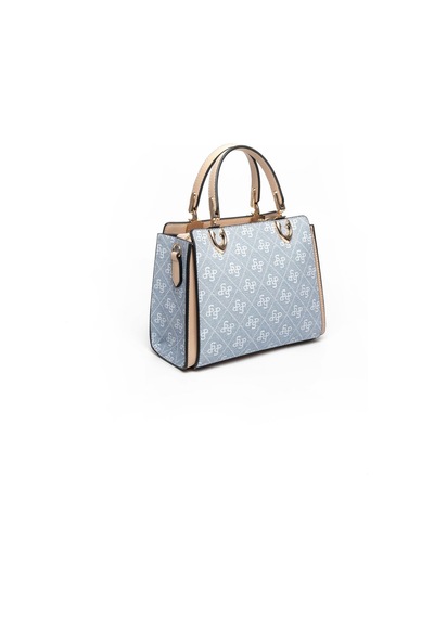 Silver Polo Sp1133 Kadın El Çantası Monogram Mavi-ten