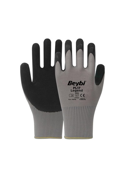 Pl17 Legend Polyester Örme Lateks Eldiven Çok Renkli