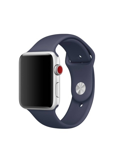 Apple Watch Uyumlu Se 1.2.3.4.5.6 Nesil 38 Mm M/l Beden Gece Mavi Silikon Kordon+kasa Koruyucu