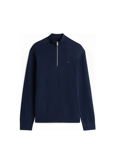 Tommy Hilfiger Tjm Slm Ess Lıght Zıp Swtr Ext Erkek Mavi Kazak - Dm0dm21654