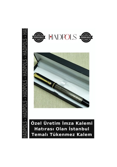 Özel Üretim İmza Kalemi Hatırası Olan İstanbul Temalı Tükenmez Kalem Çok Renkli