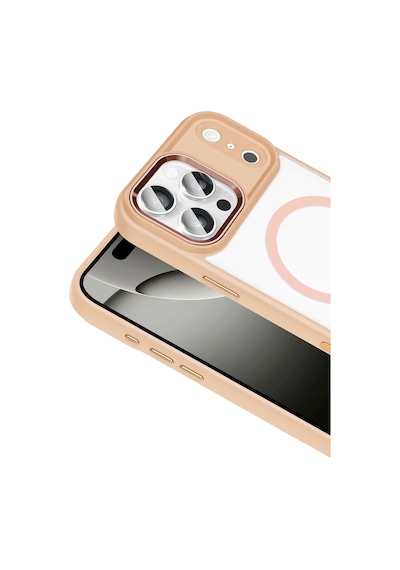Joko - 4 - Apple Apple iPhone Uyumlu 17 Pro Max Terea Magsafe Kapak - Glblseme - - Pembe