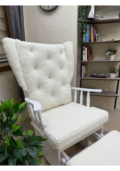 Asedia Mama Puflu Lake Teddy Krem Minderli Sallanan Emzirme Koltuğu