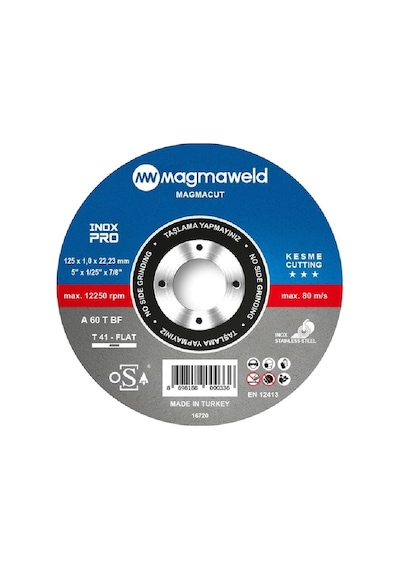 Magmaweld Magmacut Inoxpro Kesme Taşı 125 X 1.0 X 22 mm -10 Adet