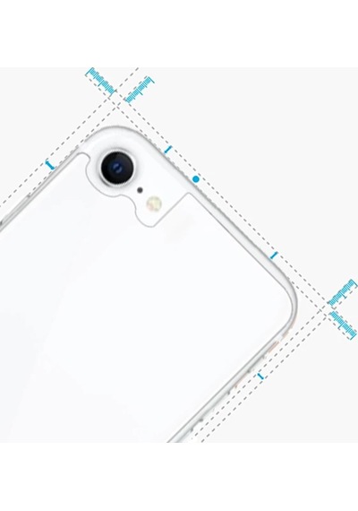 Ally Apple iPhone Uyumlu Se3-se2 Apple iPhone Uyumlu 8-7 Tempered Şeffaf Arka Cam Koruyucu- 5775