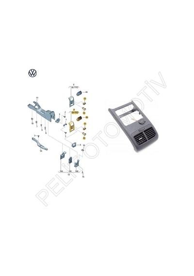 Jetta Arka Havalandırma Izgarası Komple 5c6864298f 2011-2014