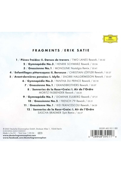 Erik Satie: Fragments Deutsche Grammophon / 2 X Plak