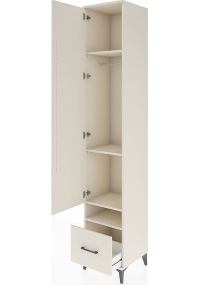 Hyperion Dolap 4 Raflı Tek Çekmeceli Tek Askılı 44x44x243 Ayt... Aytaşı