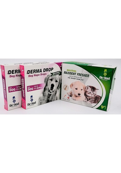 11-20kg Köpek Parazitderi Koruma Damla 2 Paket + Ağız Kokusu Giderici Damla