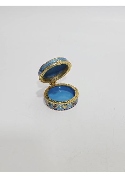 Antika Cloisonne Minyatür Kutu 4,4x2,5cm 073