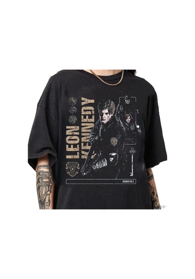Flood Of Style Leon Kennedy Resident Evil Biohazard Oyunu T-shirt Erkekler Kadınlar Için % 100% Pamuk T Shir Çok Renkli