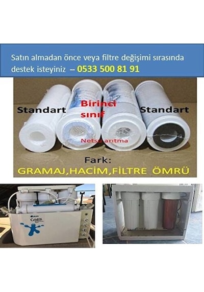 Ihlas Aura Cebilon Compact Uyumlu Su Arıtma Cihazı 5 Li Filtre Seti