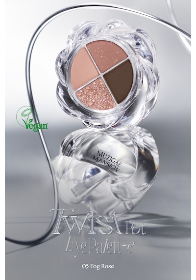 İpeksi Dokulu 4'lü Far Paleti Muzıgae Mansıon Twist Pot Eye Palette 05 Fog Rose 05 Fog Rose