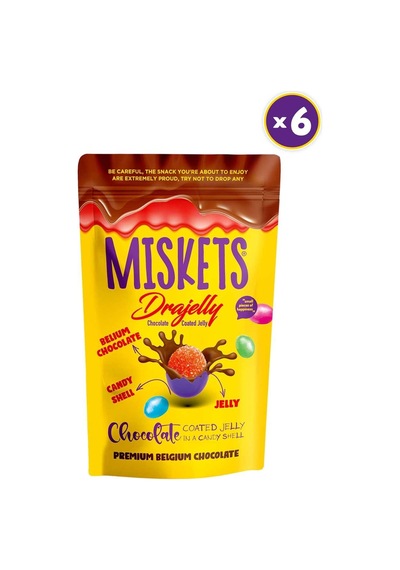 Renkli Şeker Ve Sütlü Çikolata Kaplamalı Drajelly 120 Gr X 6 Adet