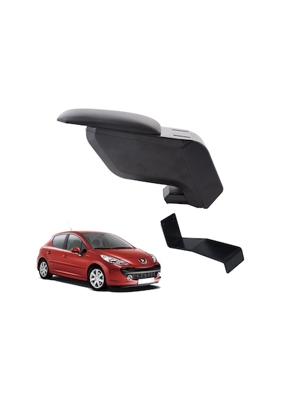 Peugeot 207 2011 Delmesiz Çelik Ayaklı Siyah Kolçak Kol Dayama