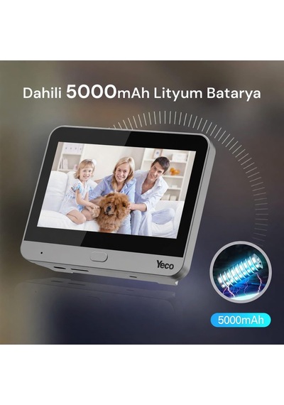 Pd-20 Akıllı Kapı Zili Lcd Ekranlı, Hareket Sensörlü, Mobil Uyumlu