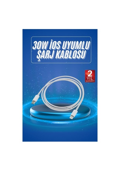 Erstype-c Ligtning 30w İos Şarj Kablosu Hızlı Şarj Kablosu