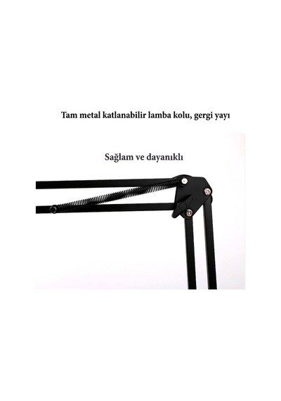 Tr Blt-50 Masa Tipi Akrobat Mikrofon Standı - 360 Dönebilir Ayarlanabilir Kol, Metal Masa Kelepçesi Ve 3/8''-5/8''