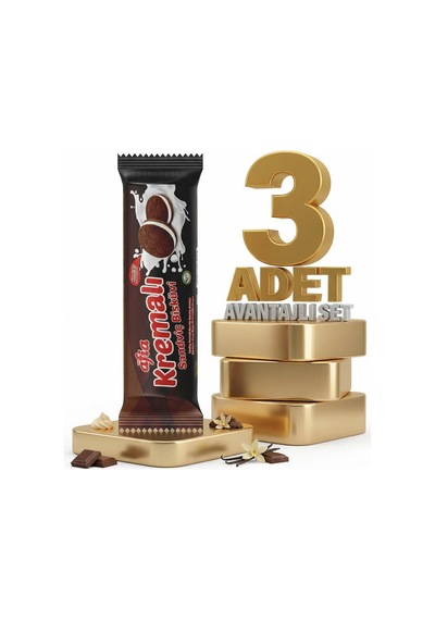 Afia Kakao Kremalı Sandviç Bisküvi 3x60 Gr