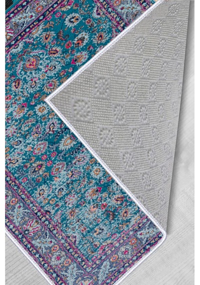 Rovigo Home Dijital Baskı Yıkanabilir Kaymaz Taban Salon Halısı RVG1559-HT757 Çok Renkli