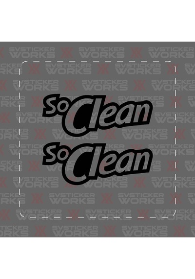 So Clean Jdm Sticker Araba Laptop Motosiklet Sticker Yapışkanlı Folyo Siyah