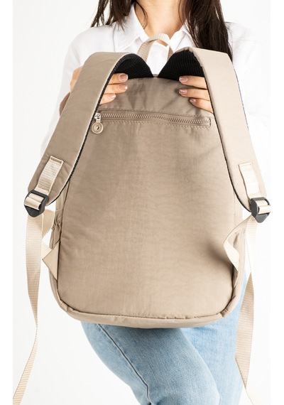 Su Geçirmez Kumaş Mega Unisex Okul Çanta Açık Vizon