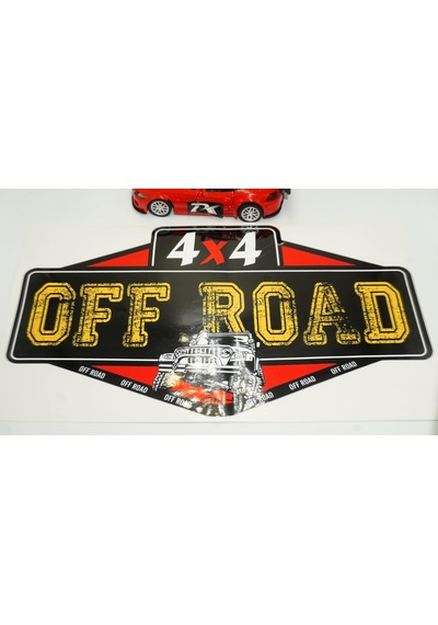Arazi Aracı Off Road 4x4 Kaput Bagaj Sticker 28x18 Cm