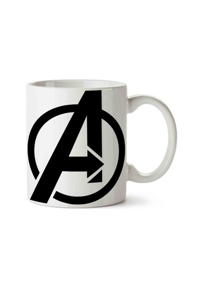 Avengers Superhero Logo İki Tarafı Baskılı Kupa Bardak.jpg