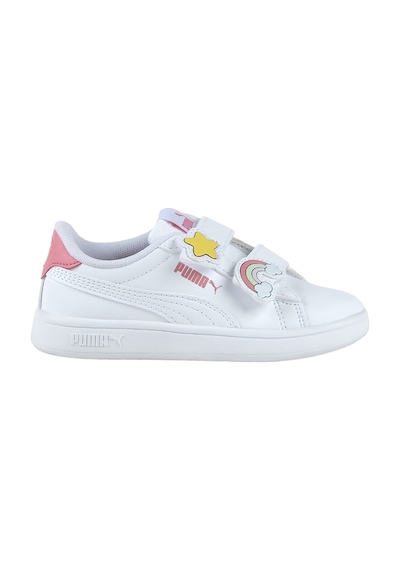 Puma Smash 3.0 Badges Çocuk Beyaz Spor Ayakkabı 397286-01 Beyaz
