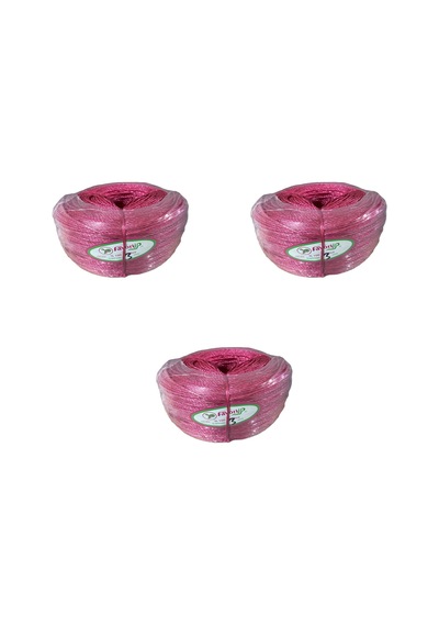Favori İp Halat Fh03 Pp Naylon Burgulu Örgü Çamaşır İpi - Pembe - 100 Metre - 3 Adet Diğer